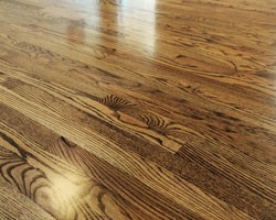 stained red oak